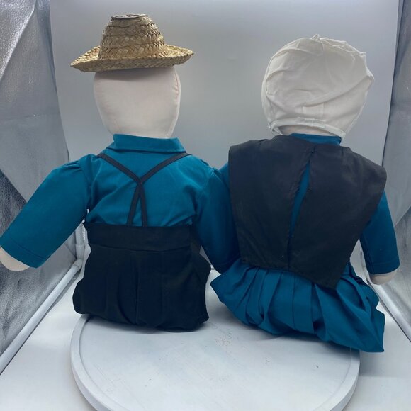 Vtg Katie's Amish Dolls Set Boy Girl Authentic Attire 23" USA Handmade Old Order - Picture 8 of 10